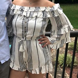 AE Off the Shoulder Bohemian Romper